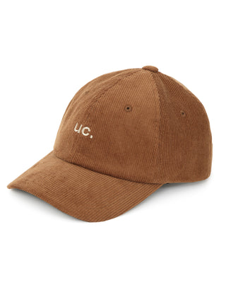 Classic corduroy dad cap with a soft top
