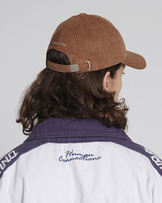 Classic dad cap with a cozy corduroy texture