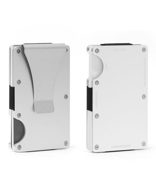 Minimalist aluminum card holder with RFID blocking feature