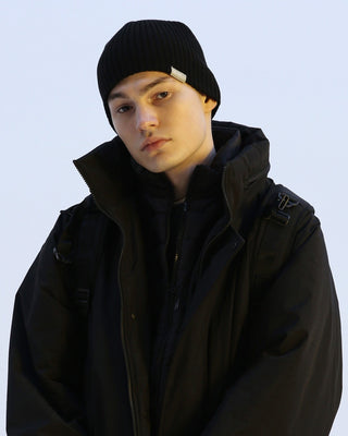 Ribbed knit beanie for added texture