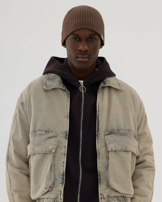 Chunky knit beanie for a cozy look