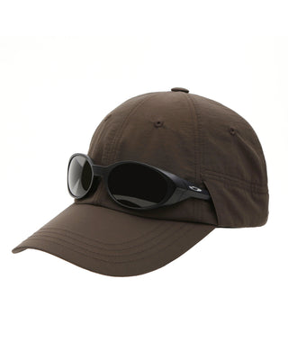 quick dry nylon running cap with sunglasses slit