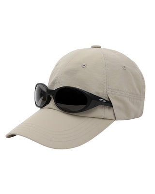 quick dry nylon running cap with sunglasses slit
