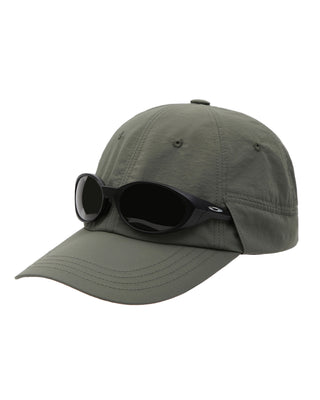 quick dry nylon running cap with sunglasses slit
