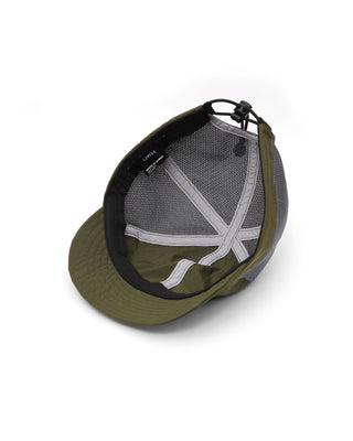 Close-up of adjustable strap on a baseball cap