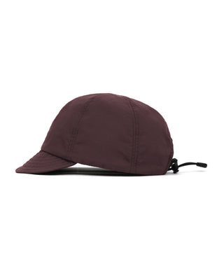 Sun-protective cap worn during hiking