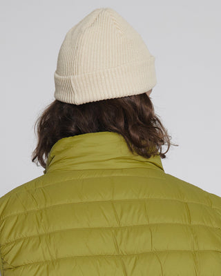 - Short beanie with a minimalist design