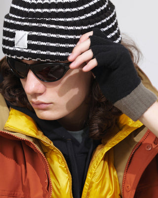 Touchscreen gloves demonstrating functionality with a tablet