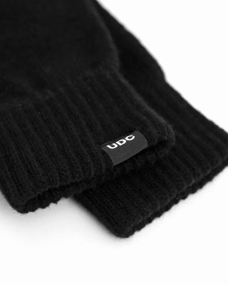 Fingerless gloves styled with winter accessories