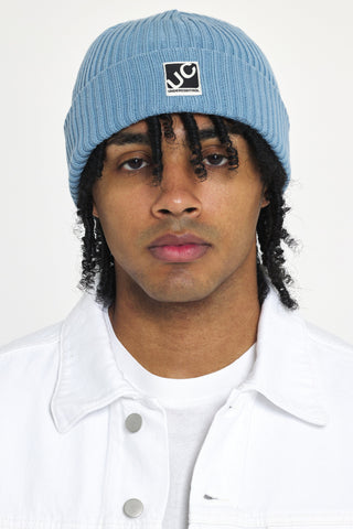 - Stylish trawler beanie with a folded cuff