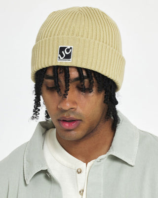 - Stylish trawler beanie with a folded cuff