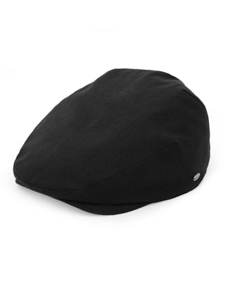 Faded black cotton hunting cap front view