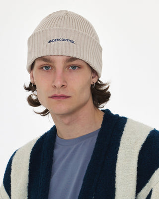 - Close-Up of a Fisherman Beanie's Knit Pattern