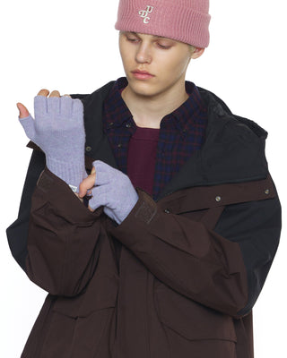 Touchscreen gloves demonstrating functionality with a tablet
