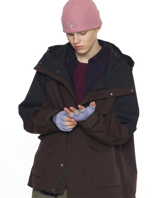 Warm winter gloves in a cozy indoor environment