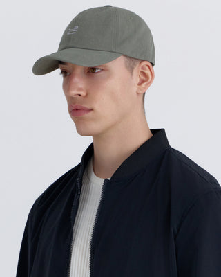minimal washed cotton ball cap