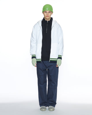 Fisherman beanie paired with a scarf