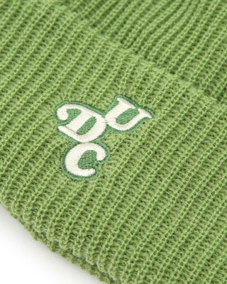 Collection of colorful beanies on display