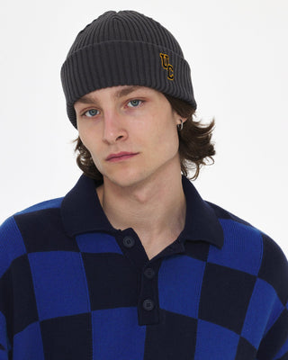 Ribbed knit beanie for added texture