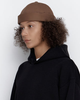 structured brimless cap for layering