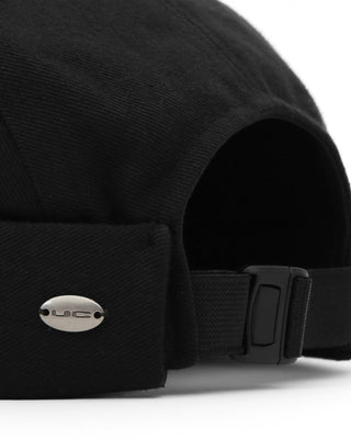 Side view of dome-shaped cotton cap