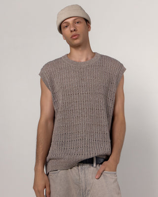 Brimless cap in an urban setting