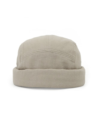 Close-up of a skull cap with detailed stitching