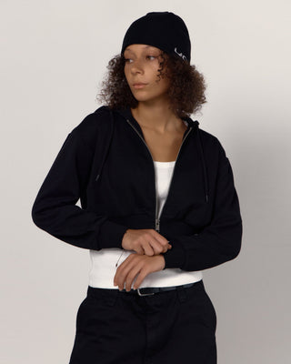 Beanie on a mannequin in a retail store