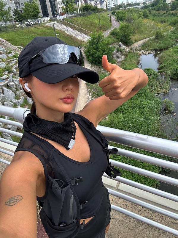 @its.eunse wearing URH OPT Washed Cap