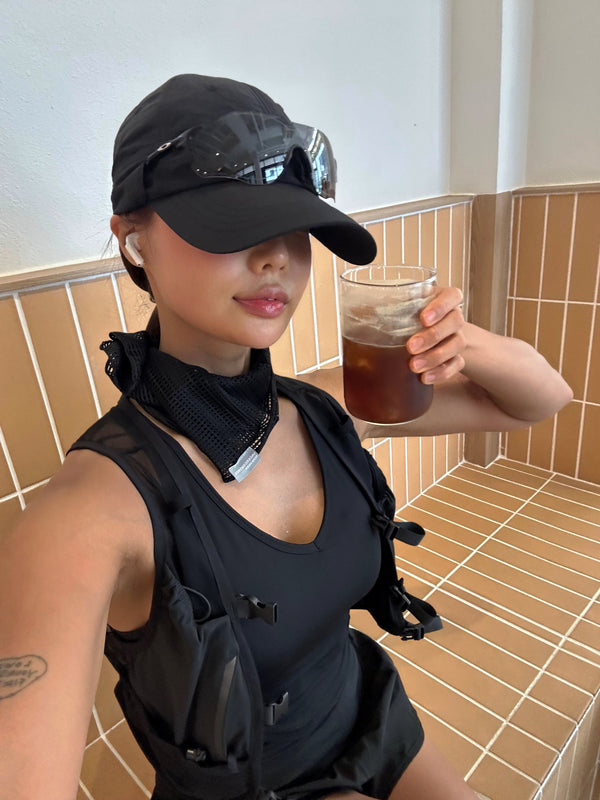 @its.eunse wearing URH OPT Washed Cap
