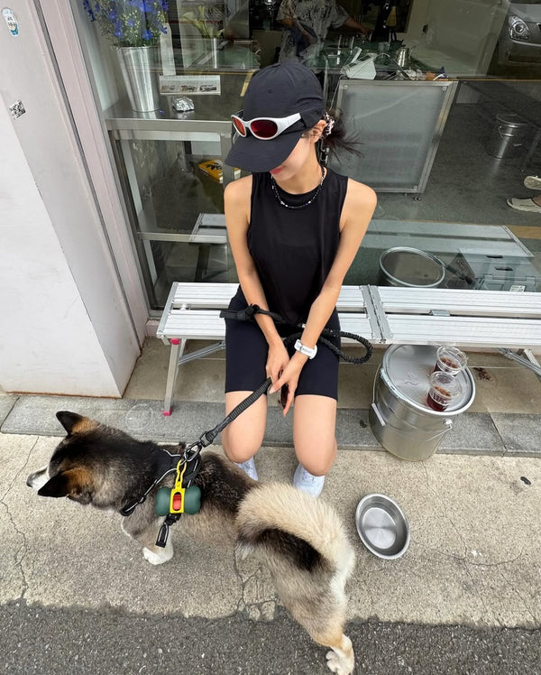 @run.hippo wearing URH OPT Washed Cap