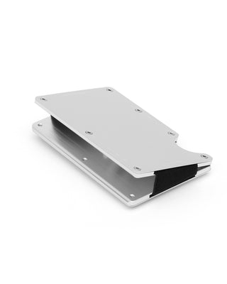 Ultra-lightweight aluminum card holder 60g silver finish