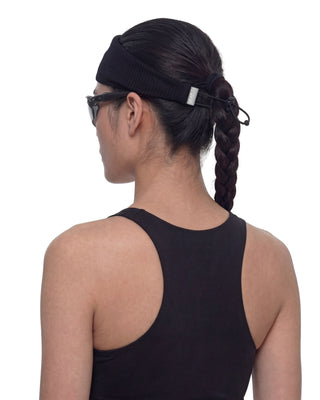 Stylish black running hairband for men women mesh sports wear