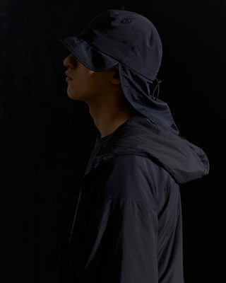 Foldable Visor in a Travel Bag - Foldable visor neatly packed in a travel bag, showcasing its portability.