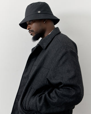 wide brim cotton nylon bucket hat