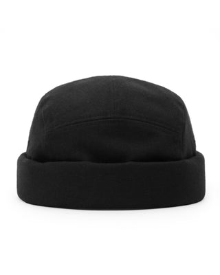 Rolled cuff detail on vintage brimless cap