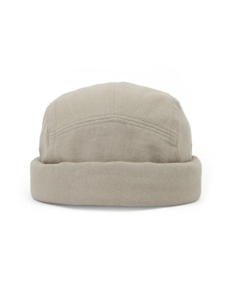 Close-up of a skull cap with detailed stitching
